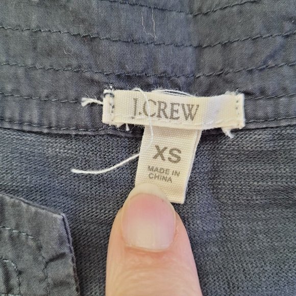 J Crew Dress Women XS Sleeveless V-Neck Kangaroo Pocket Cotton Shift Dress Black - Picture 6 of 11